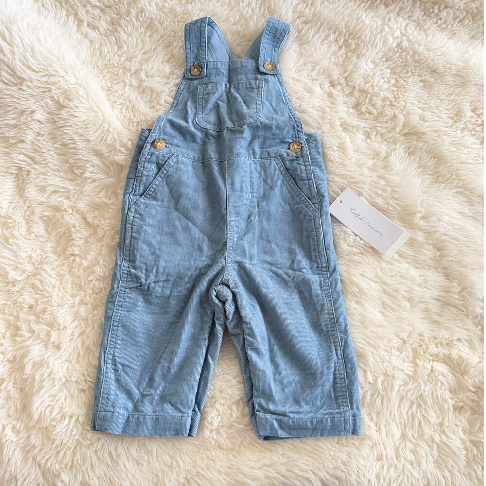 NEW Ralph Lauren Blue Corduroy Overall